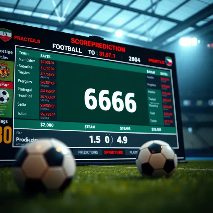 Football strategy board showing potential scoreline predictions and team performance data
