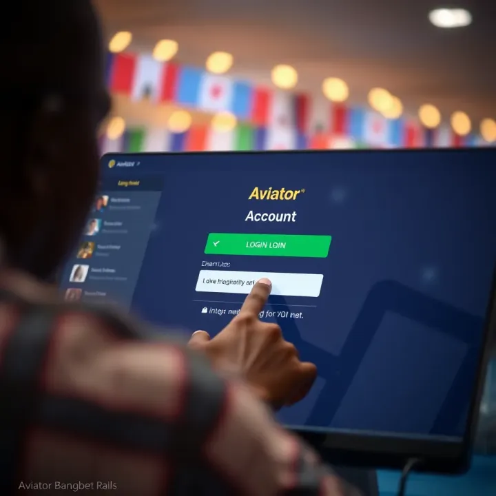 User entering login credentials on Aviator Bangbet platform in Nigeria