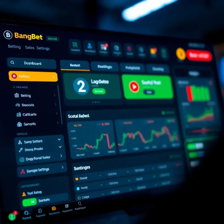 Overview of BangBet account dashboard showing betting options and security settings