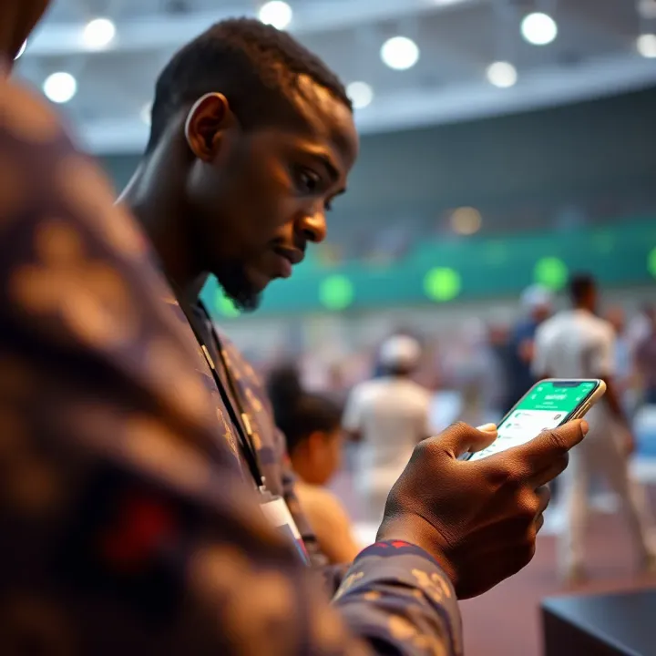 User registering an account on BangBet platform using a mobile device in Nigeria