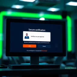 Secure verification confirmation screen displaying account approval notification