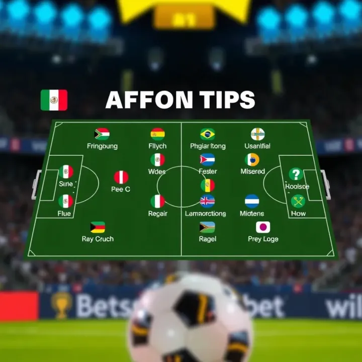 Tactical Analysis and Betting Tips for AFCON Matches Graphic showing tactical formations and betting odds for upcoming African football games