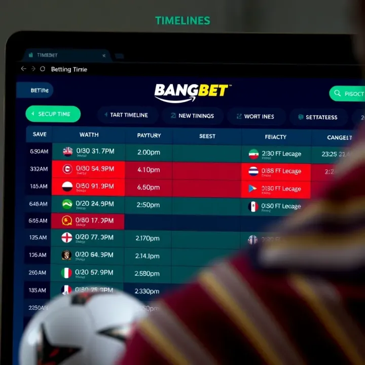 Interface showing betting timelines and tips for placing bets effectively on Bangbet platform