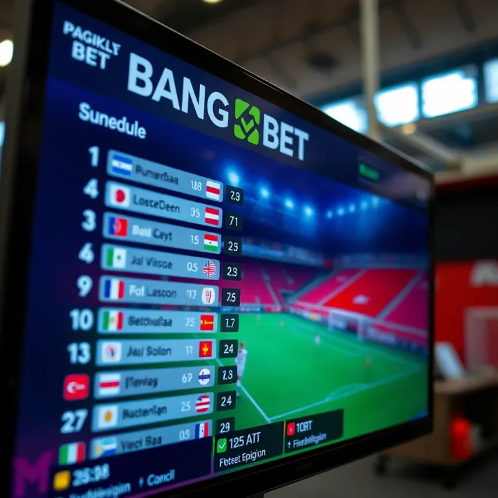 Detailed view of a digital football match schedule showing Bundesliga fixtures