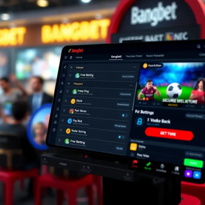 Display of free betting options and secure password settings on Bangbet platform