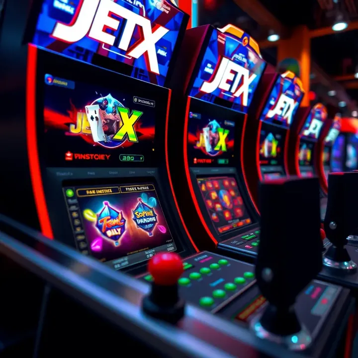 Interface showing JetX game with dynamic graphics and betting options on BangBet platform