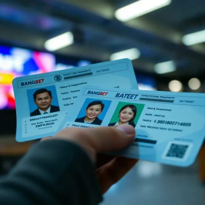 Documents verification for online betting platform showing valid identification cards