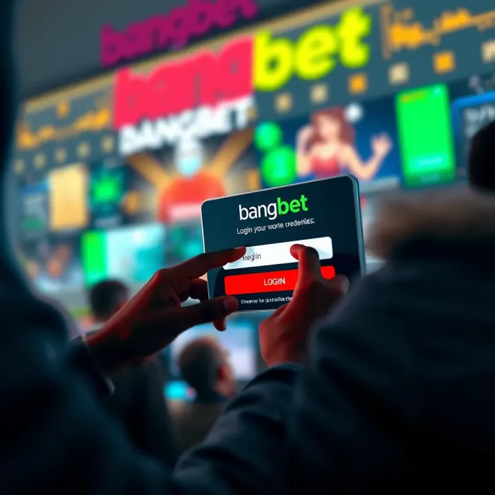 User entering login credentials on BangBet platform