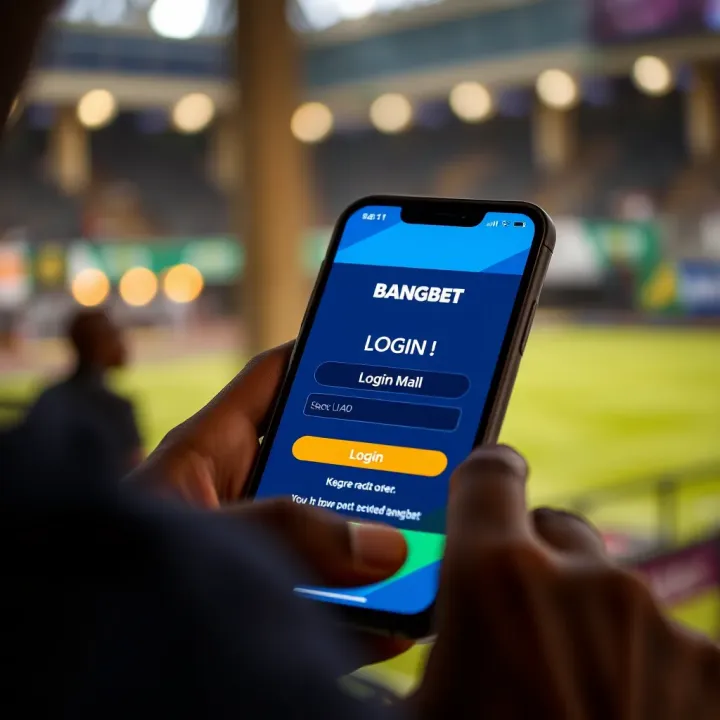 User logging into BangBet platform on a mobile device with secure authentication