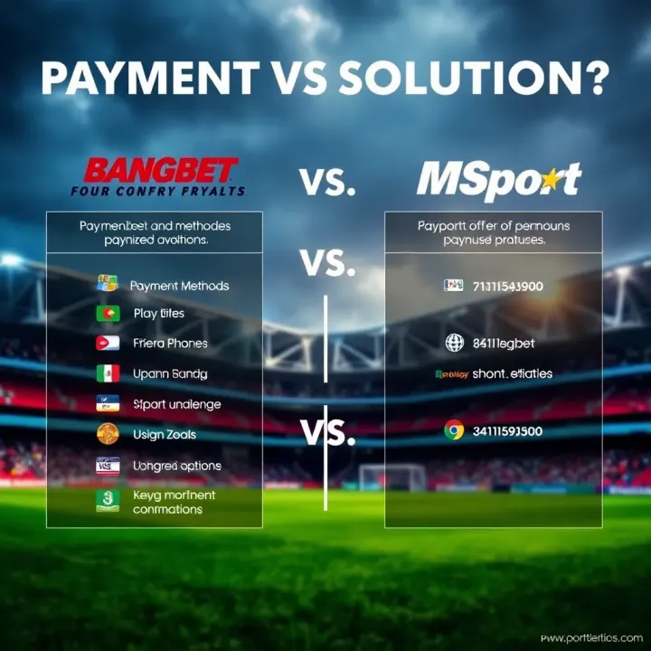 Graphic illustrating payment methods and bonuses available on Bangbet and Msport