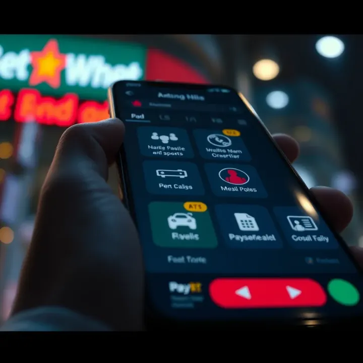 User interface showcasing BangBet Old Mobile Lite platform with accessible menu options