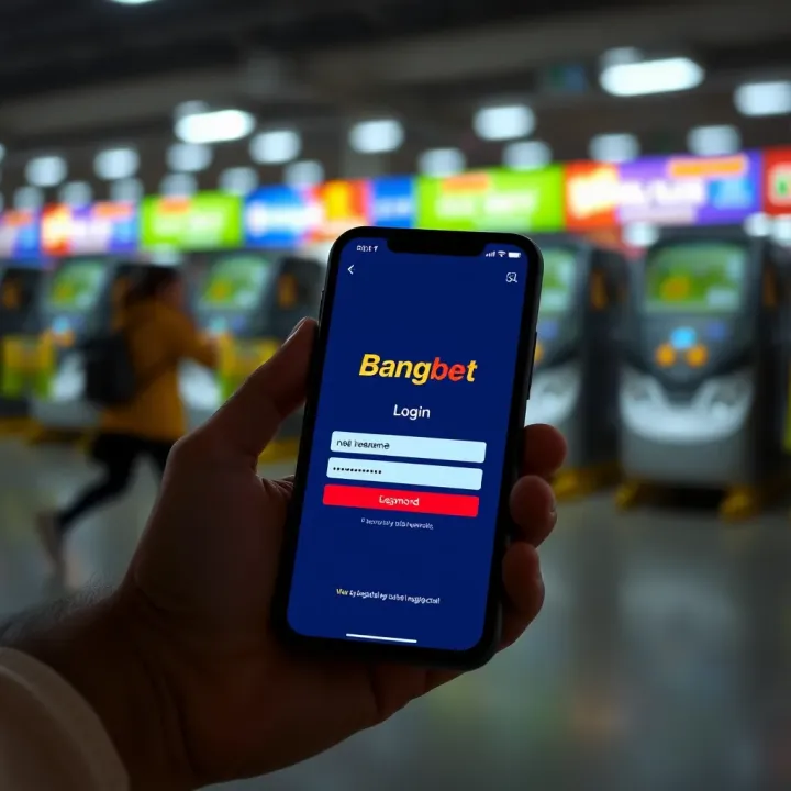 Mobile phone displaying the Bangbet old mobile lite login screen with username and password fields