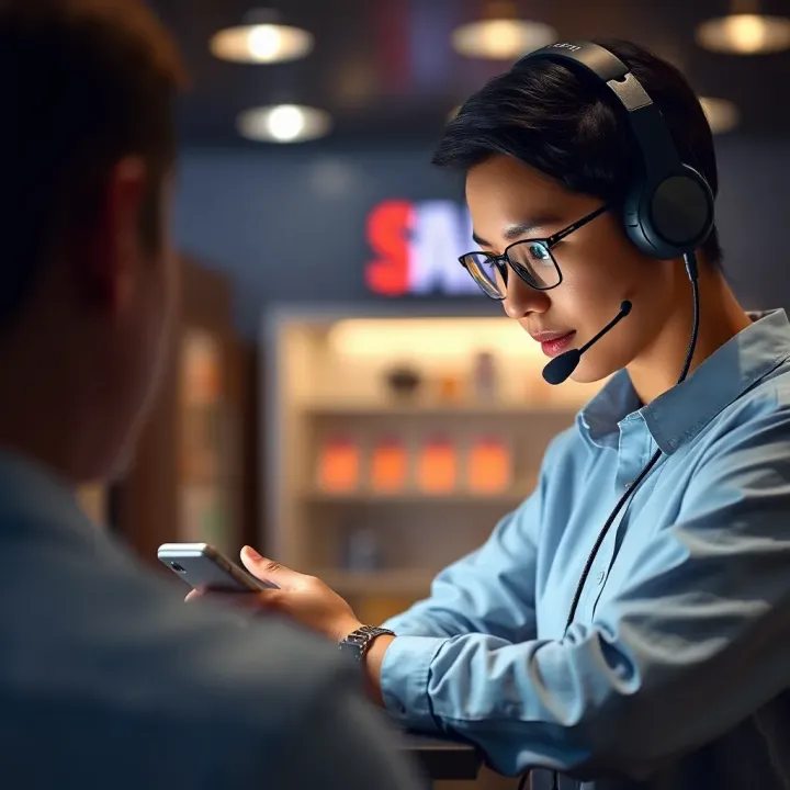 Customer support representative assisting a bettor via live chat on a digital device
