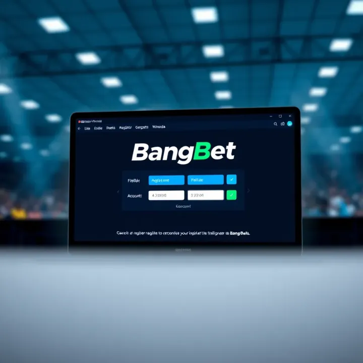 User interface of BangBet Rwanda registration page with input fields for account creation