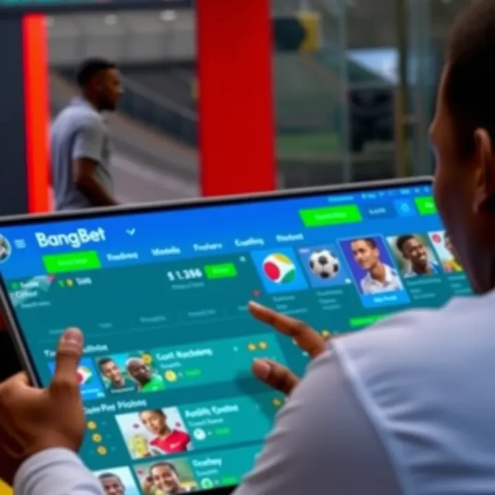 User interface showcasing diverse sports betting options on BangBet Starz platform
