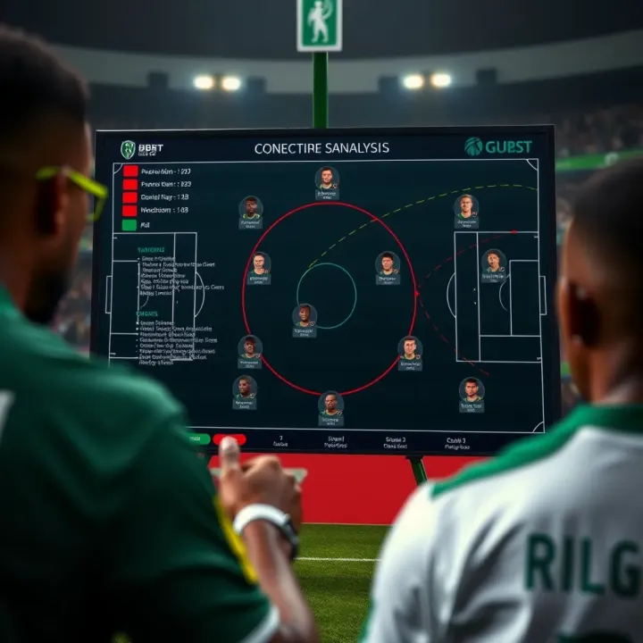 Tactical board showing football strategies and player positioning