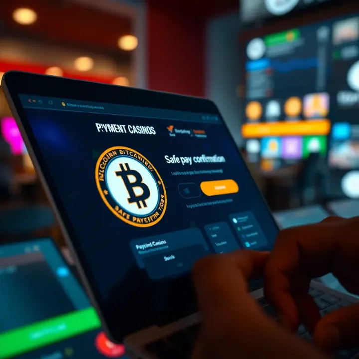 Secure online transaction with bitcoin wallet and payment confirmation highlighting safe payment methods for Nigerian players