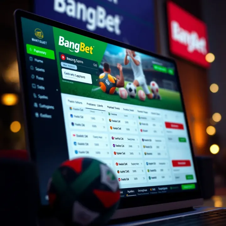 User-friendly BangBet web platform interface showcasing diverse betting options and sports categories