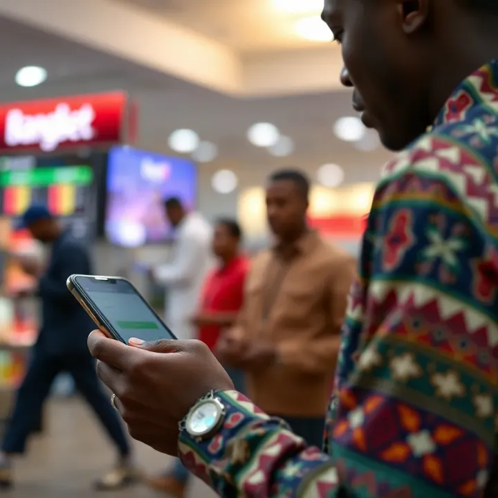 User registering on BangBet platform using a smartphone