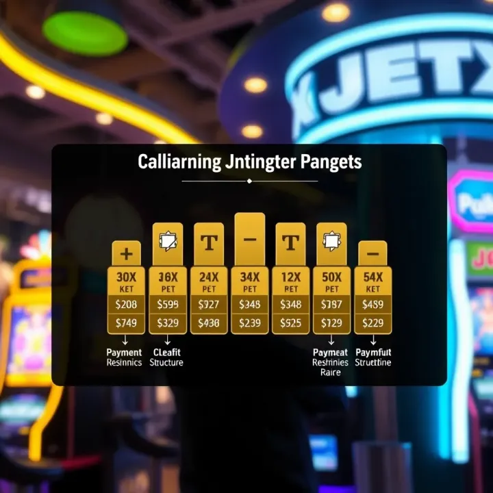 Diagram illustrating key JetX game mechanics and payout structure