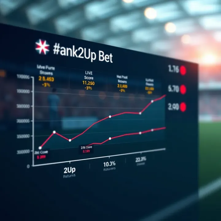 How 2Up Bets Operate on BangBet Graph illustrating the concept of 2Up bets with live score updates and potential returns