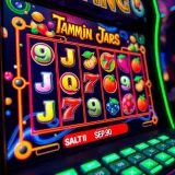 Colorful Jammin Jars slot game reels with vibrant fruit symbols on a digital casino screen