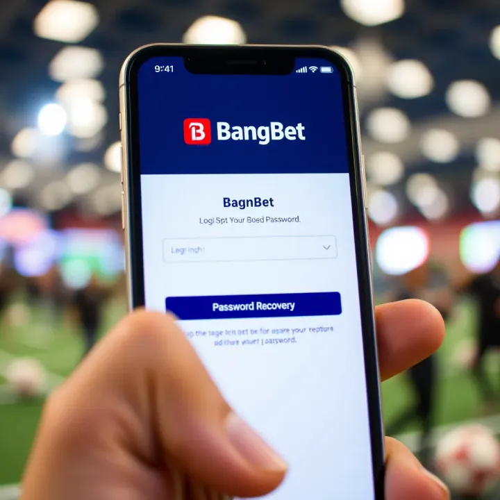 Mobile screen displaying BangBet login page with password recovery option