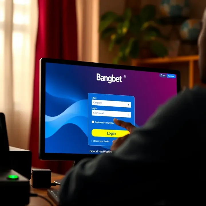 User entering login credentials on Bangbet sports betting platform