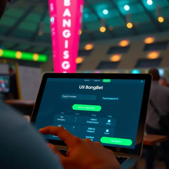 Safe online betting with BangBet showing fund deposit screen