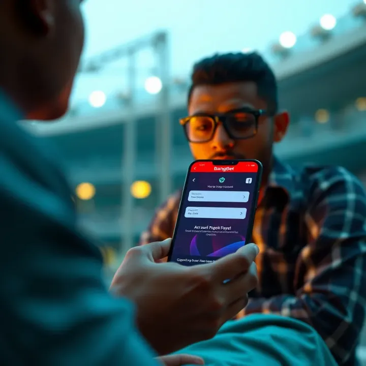User registering an account on BangBet platform via mobile phone