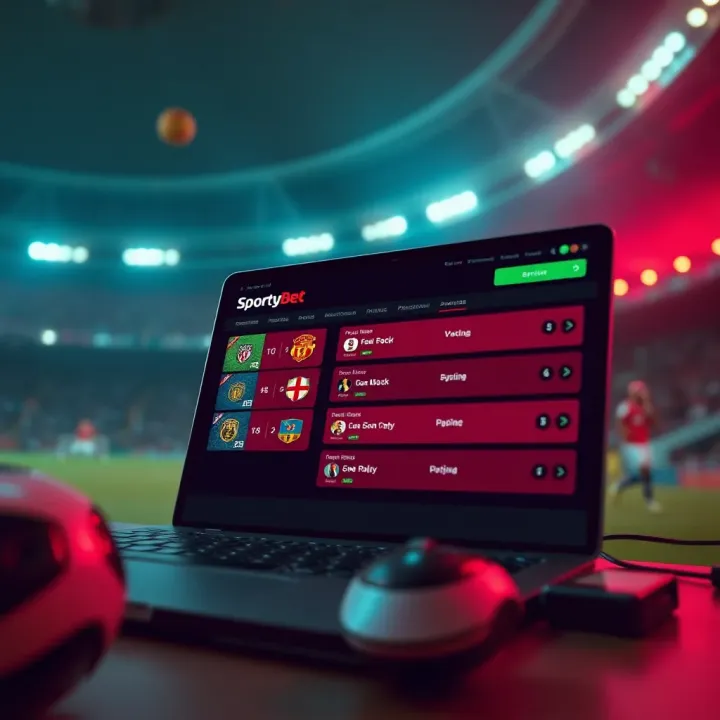 User interface of SportyBet showing options to place bets on football matches