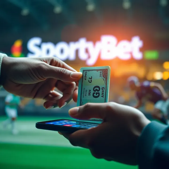 Illustration of a digital wallet with funds being deposited for online sports betting