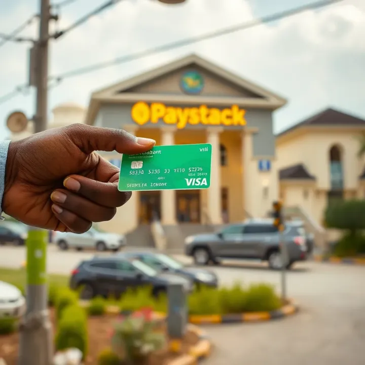 Illustration of secure online payment transfer to a Nigerian bank account