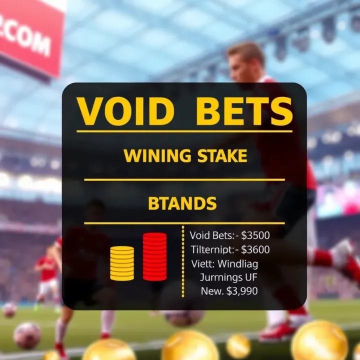 Illustration explaining the impact of void bets on stake and winnings in sports betting on BangBet platform