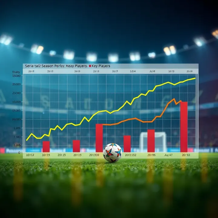 Graph depicting recent performance trends of Serie A teams with player highlights