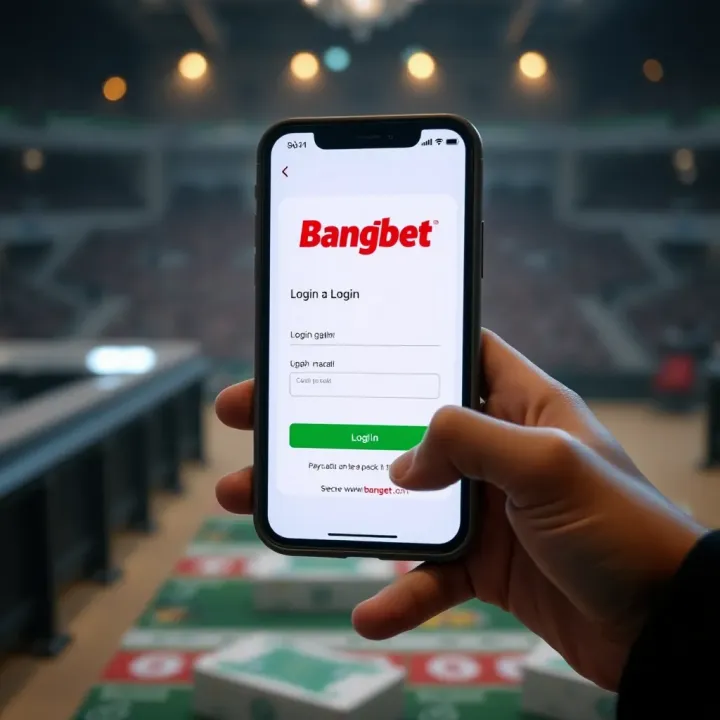 User logging into Bangbet app showcasing secure login screen
