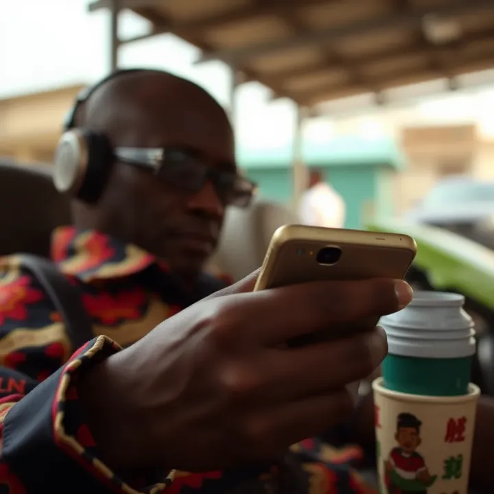User navigating the Mlitek Bangbet app on an older mobile device
