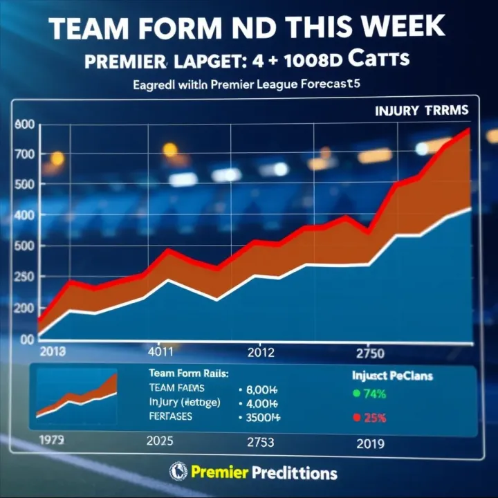 Graph showing team form trends and injury impacts for upcoming Premier League matches