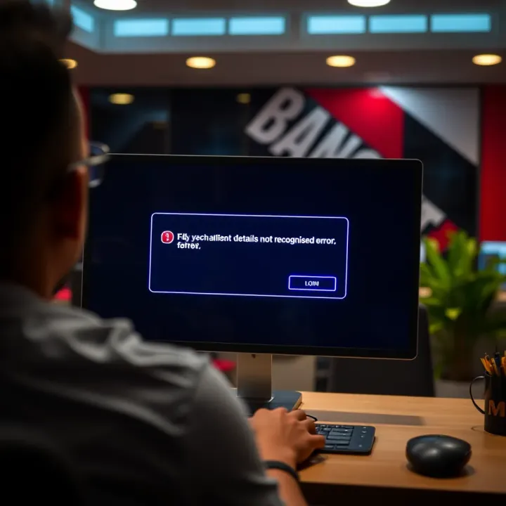User encountering error message on Bangbet platform during login attempt