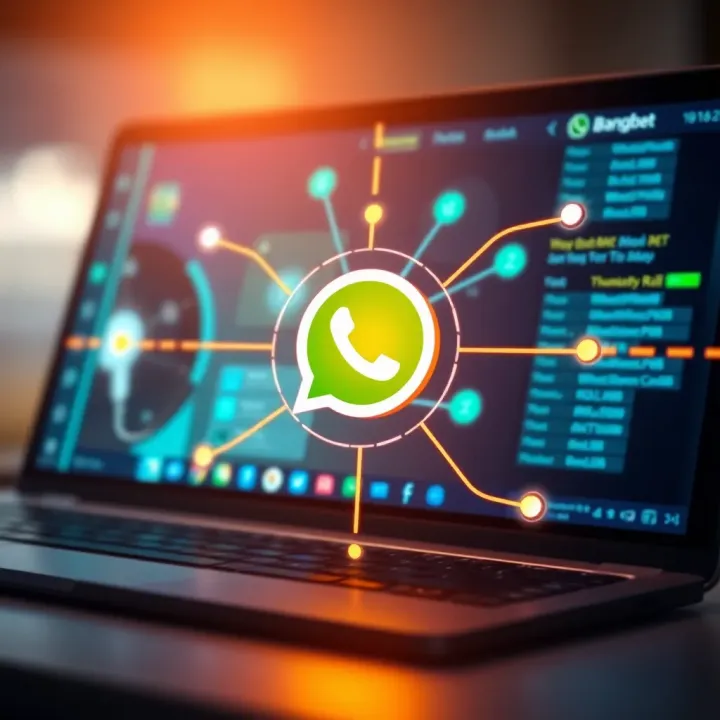Illustration of a secure online connection symbolizing safe joining to a Bangbet WhatsApp group