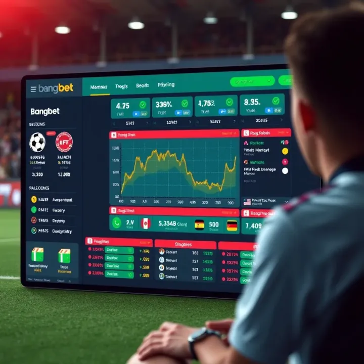 Graphical representation of soccer betting statistics linked with live match data