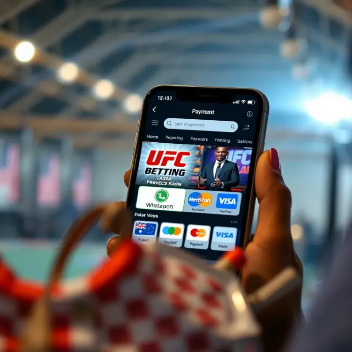 Smartphone displaying a trusted Nigerian betting platform with clear payment method icons