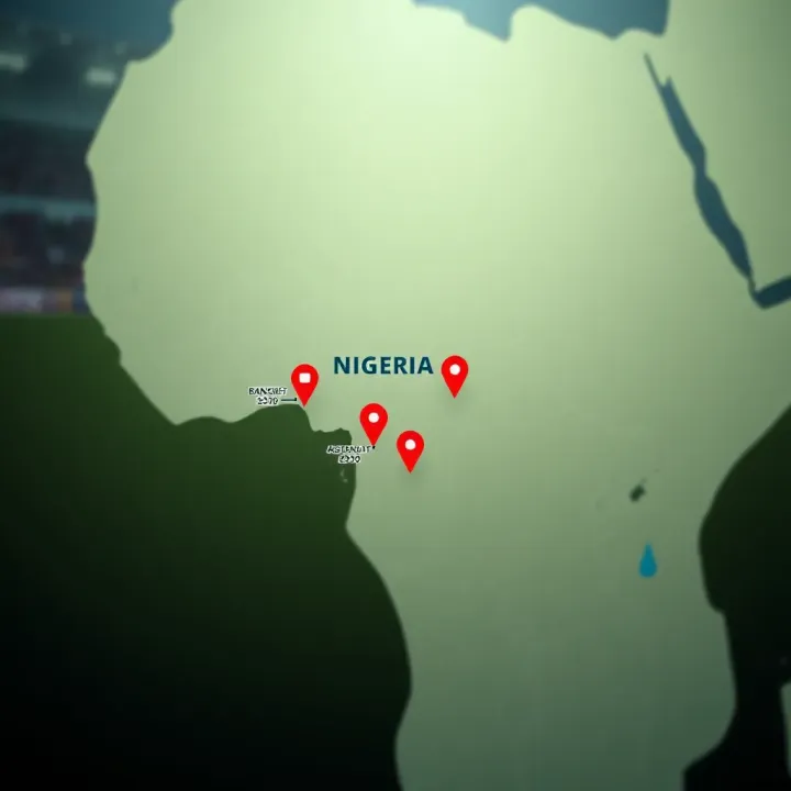 Map highlighting Nigeria and West Africa with icons representing betting industry growth