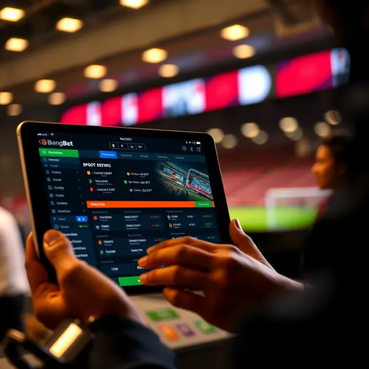 Detailed view of a user interacting with a sports betting platform on a digital device